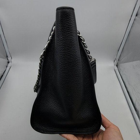 Tory Burch Britton Small Slouchy Tote Black Leather - Picture 4 of 8